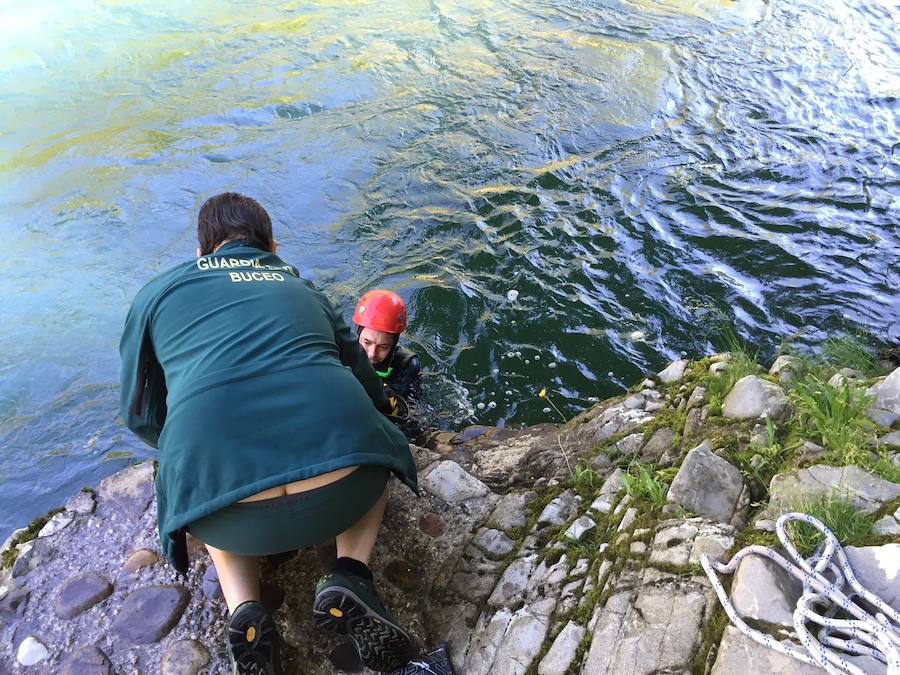 Localizan el cuerpo de un pescador gijonés en el Sella