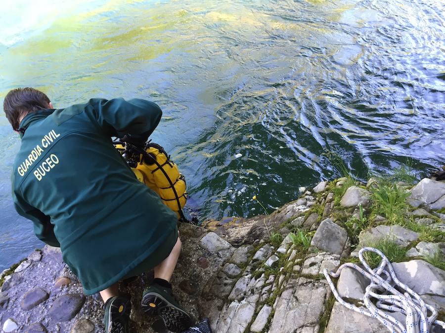 Localizan el cuerpo de un pescador gijonés en el Sella