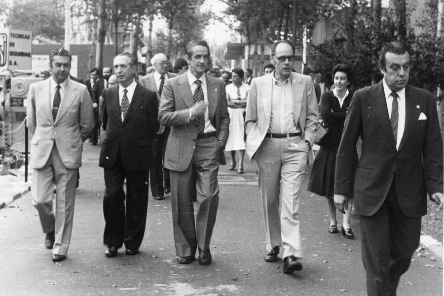 Feria de Muestras de 1979. Paseíllo inaugural con Rafael Fernández y José Manuel Palacio.