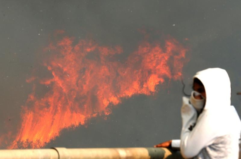 Un devastador incendio arrasa Valparaíso