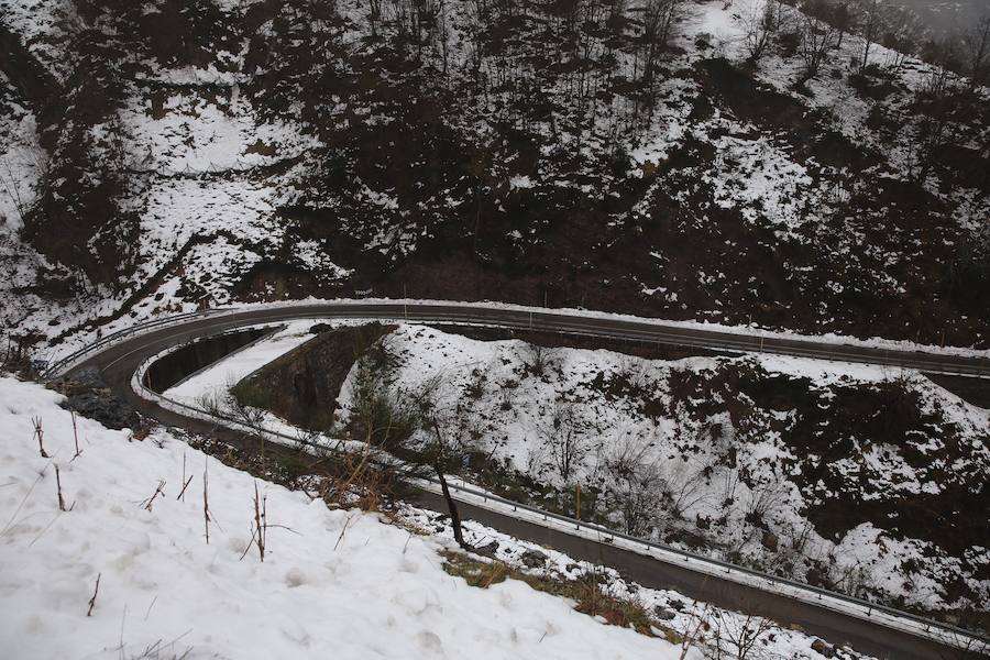 La nieve cubre Asturias a la espera de una ola de frío siberiano