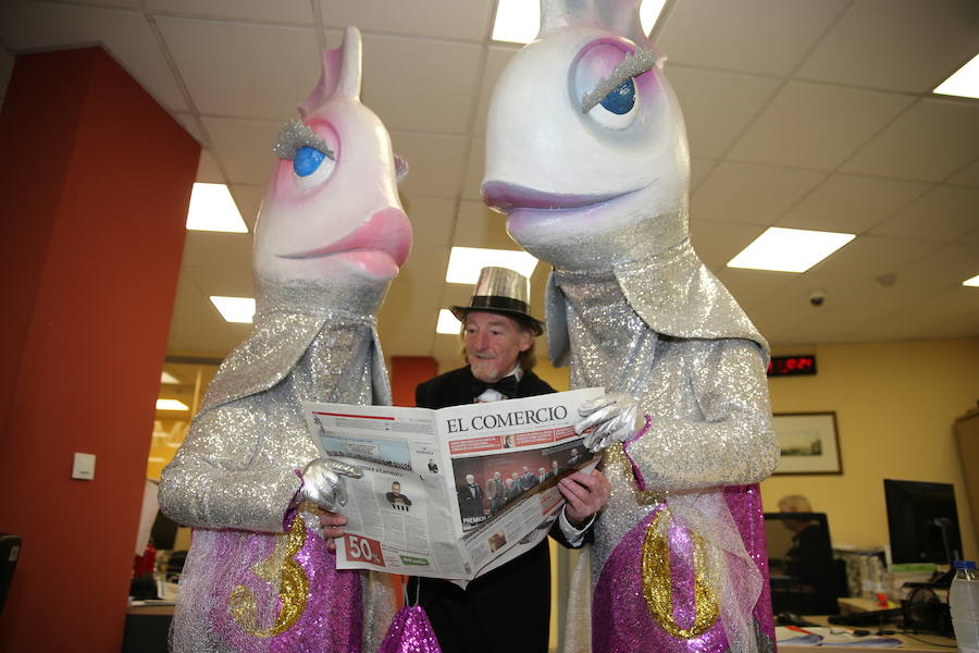 Las sardinas visitan EL COMERCIO