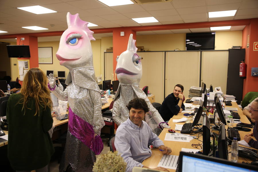 Las sardinas visitan EL COMERCIO