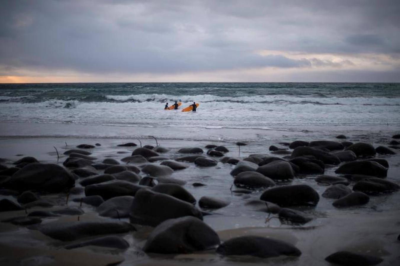 Surf a 5 grados bajo cero