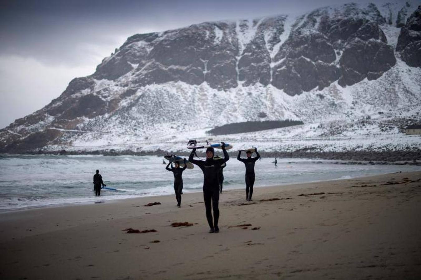 Surf a 5 grados bajo cero