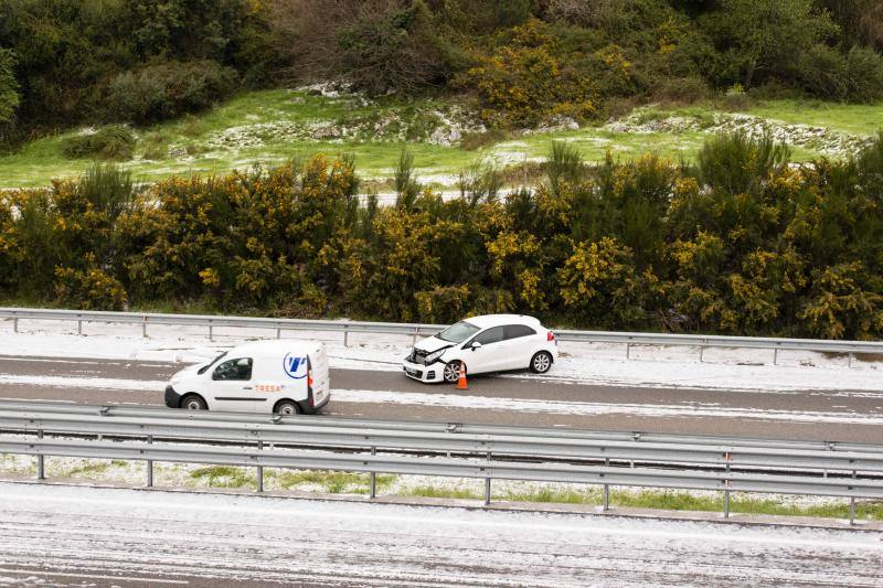 Fuerte granizada en Llanes