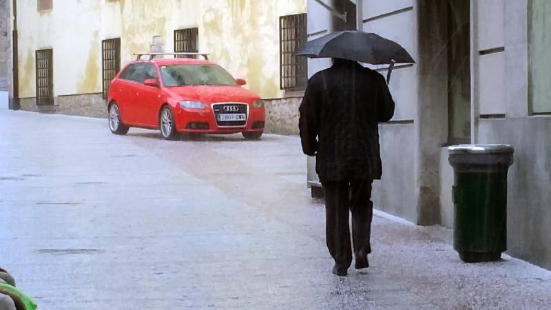 Fuerte granizada en Llanes
