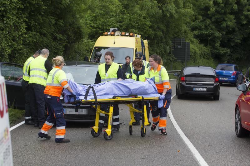 Un herido en un accidente de tráfico en Llanera