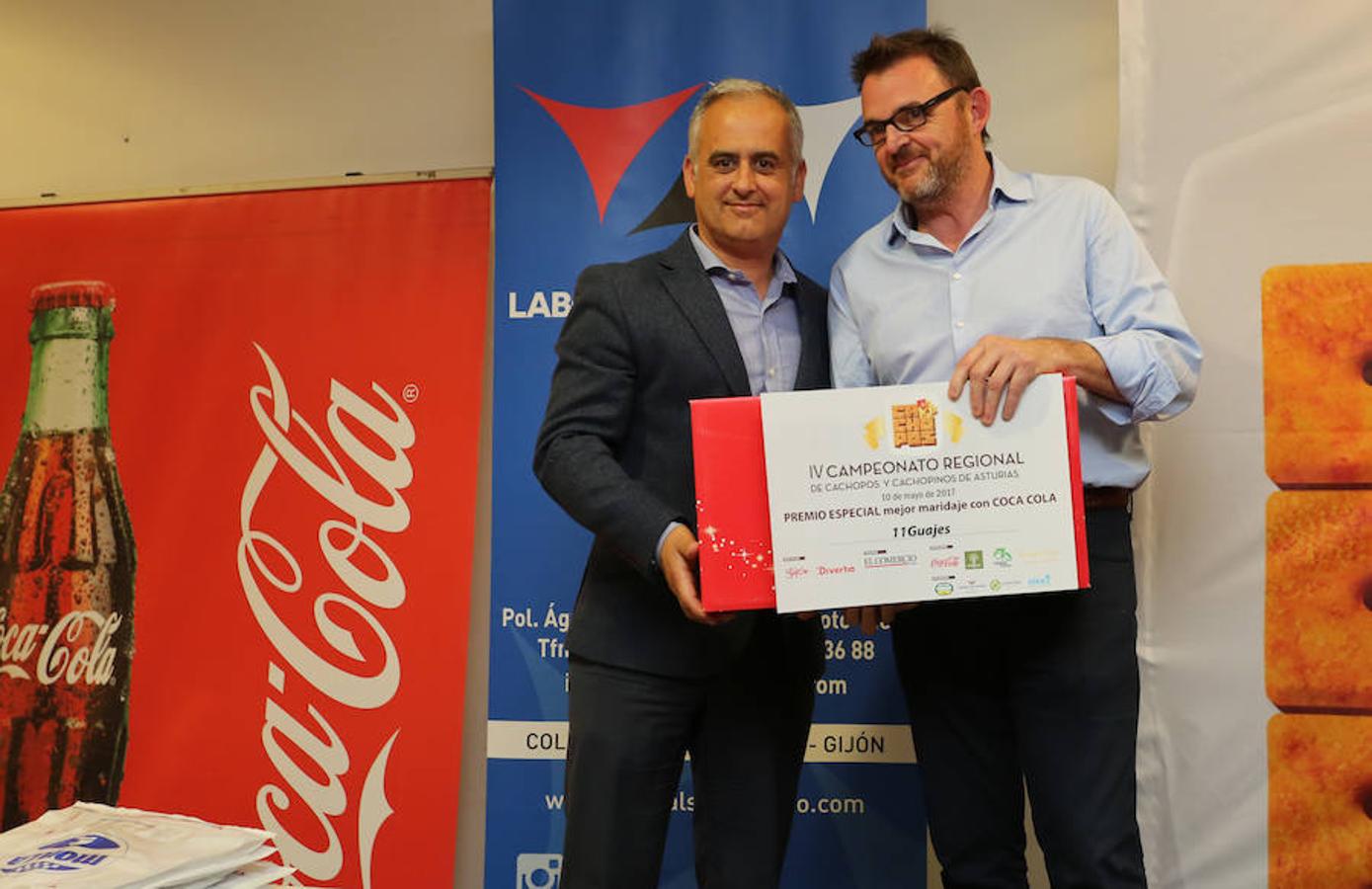 IV Campeonato Regional de Cachopos y Cachopinos de Asturias. Premio especial mejor maridaje con Coca Cola 11 Guajes
