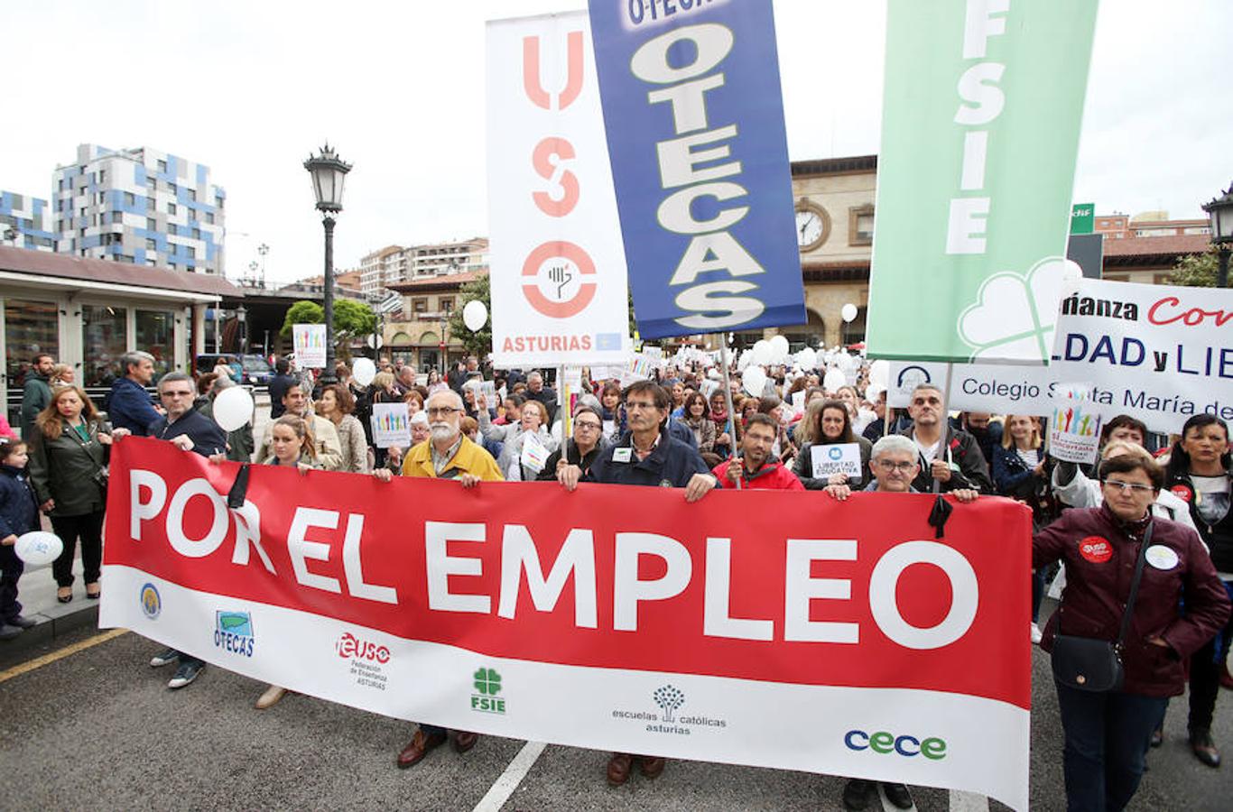 Manifestación de la enseñanza concertada de Asturias