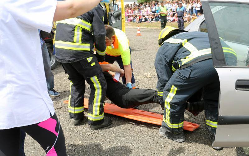 Simulacro de accidente con víctimas en Vegadeo