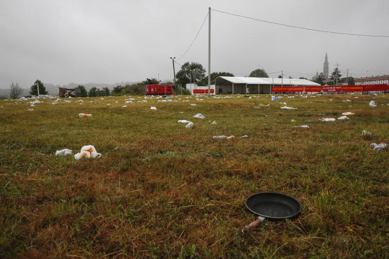 Así quedó el campo de las fiestas de Cabueñes