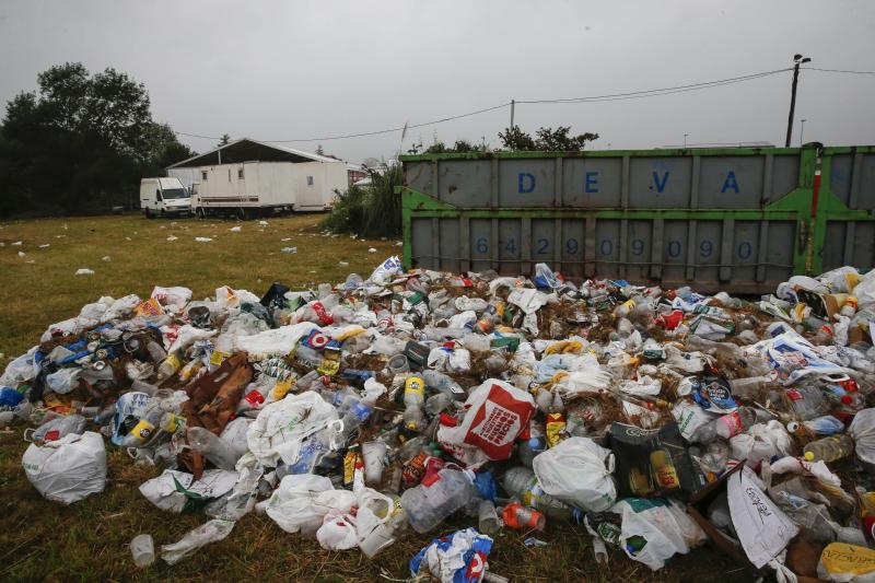 Así quedó el campo de las fiestas de Cabueñes