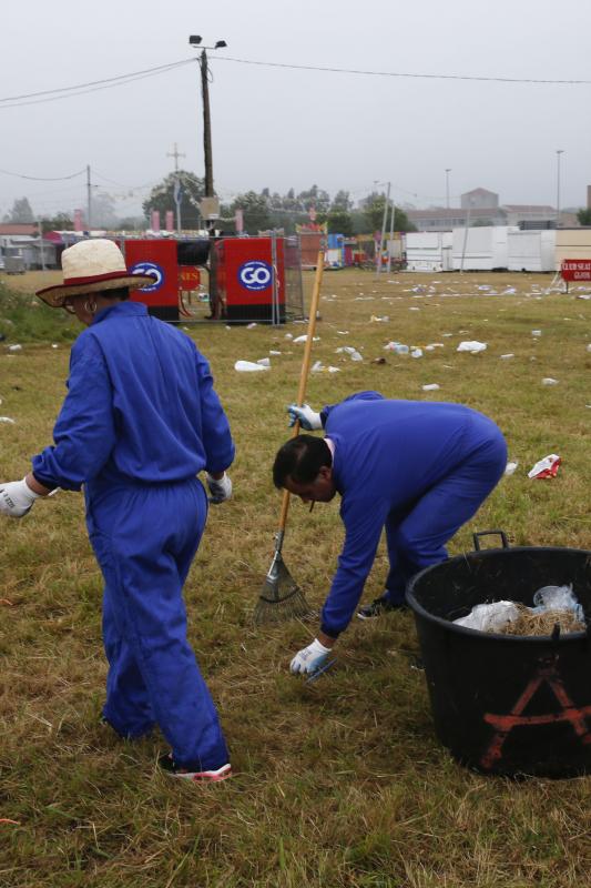 Así quedó el campo de las fiestas de Cabueñes