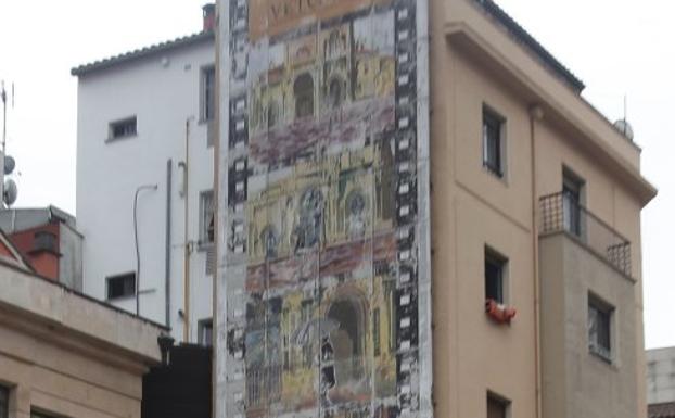 El mural de Clarín, en Santa Clara. 