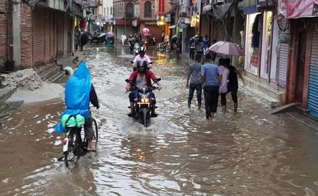 Inundaciones en Nepal.