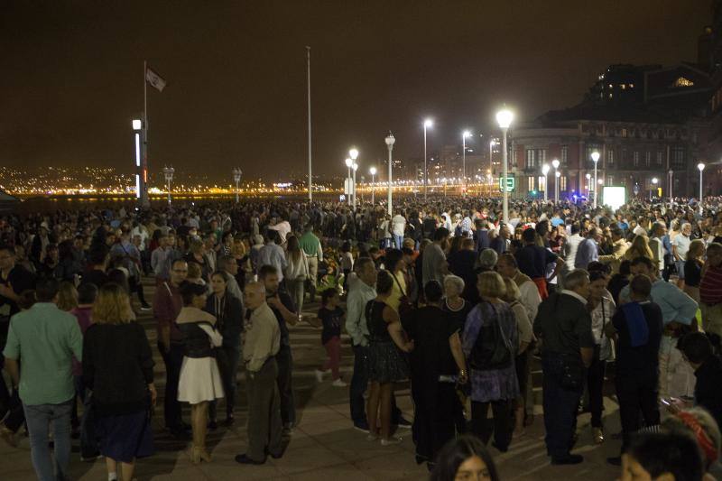 Así se vieron los fuegos de Gijón