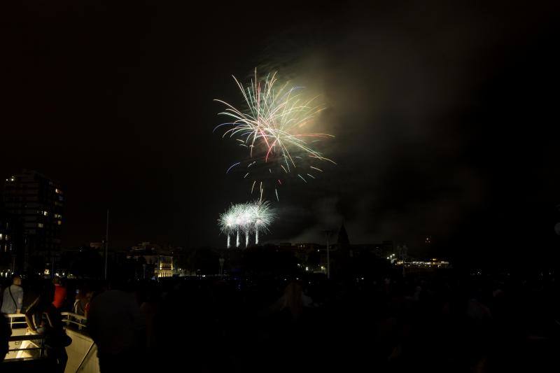 Así se vieron los fuegos de Gijón