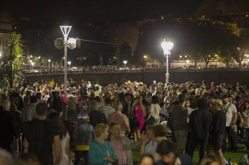Así se vieron los fuegos de Gijón