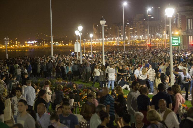 Así se vieron los fuegos de Gijón