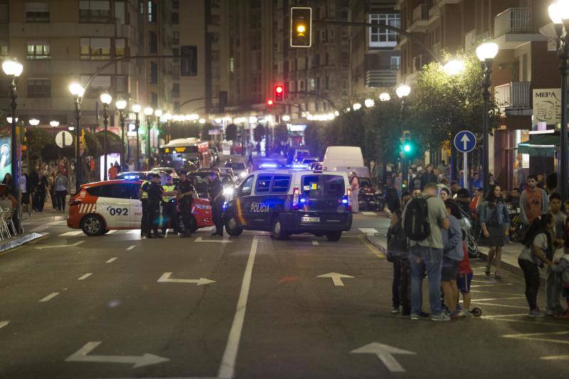 Amplio dispositivo de seguridad para la noche grande de Gijón