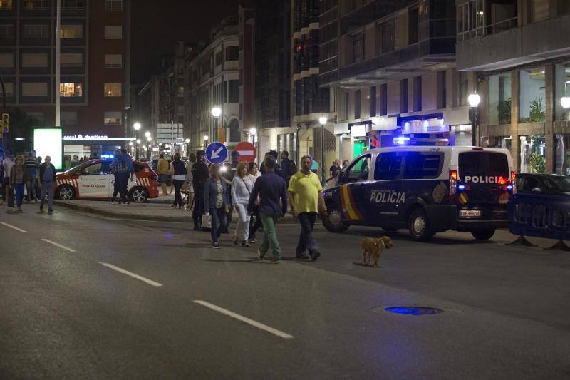 Amplio dispositivo de seguridad para la noche grande de Gijón