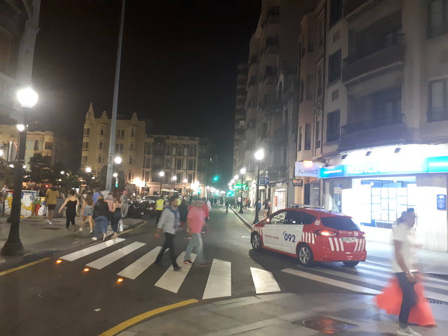 Amplio dispositivo de seguridad para la noche grande de Gijón
