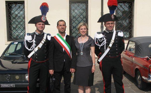 Ángel García y Elisa Venturini, en Casalserugo en 2009. 