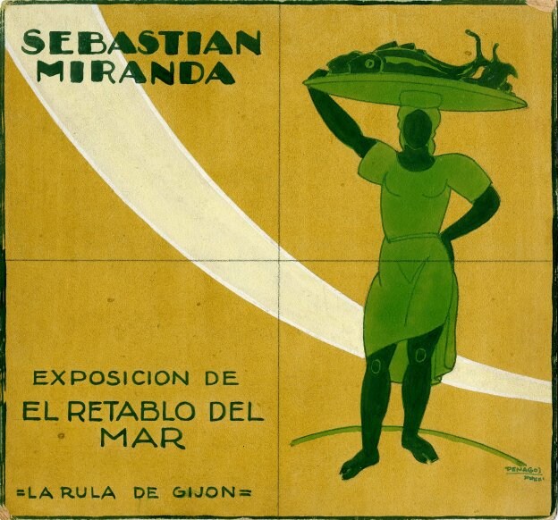 Ilustración de Rafael Penagos para anunciar una exposición.