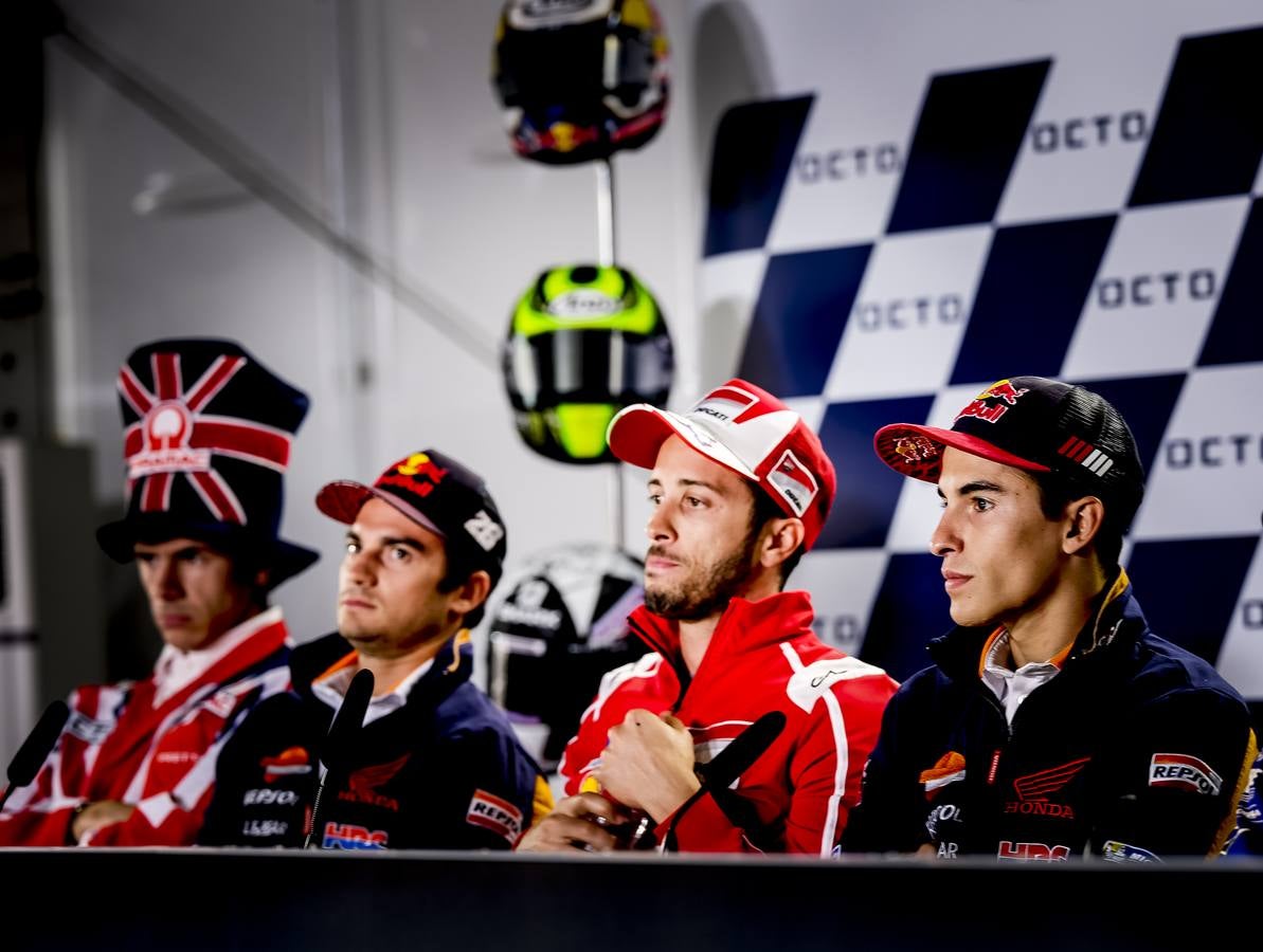 Redding, Pedrosa, Dovizioso y Márquez, en rueda de prensa.