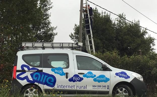 PorAire lleva internet a la zona rural asturiana