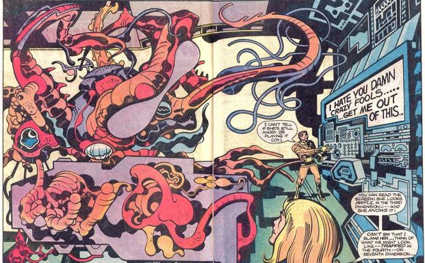 Imagen principal - Algunas páginas y portadas de Jack Kirby. 