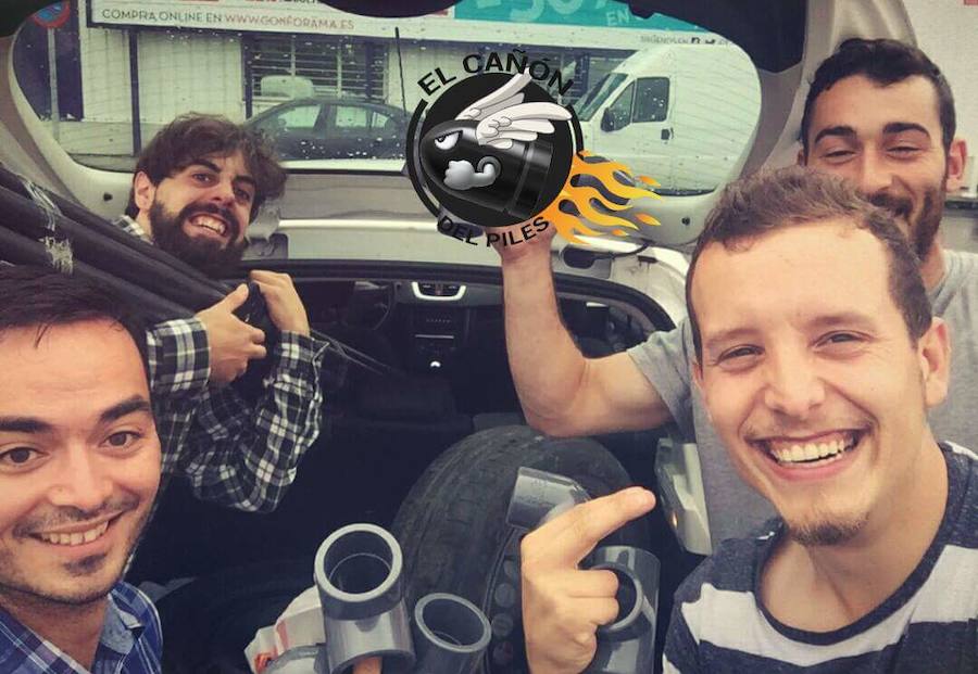 El cañón del piles. Llanera. Miembros. Álvaro Panizo, Nacho García, Pablo Mesa, Pedro López y Alejandro Bernardo.