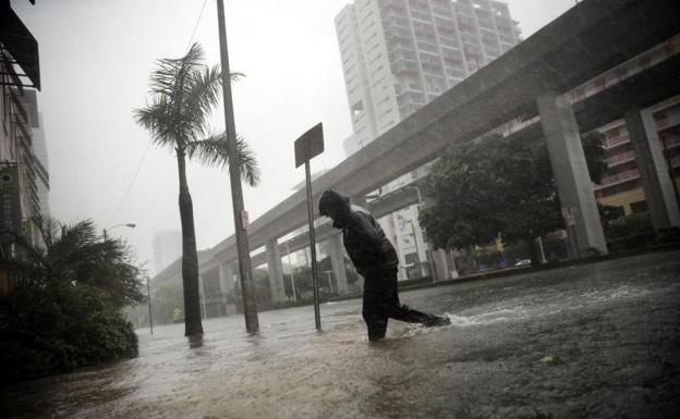 El paso del huracán Irma por Miami. 