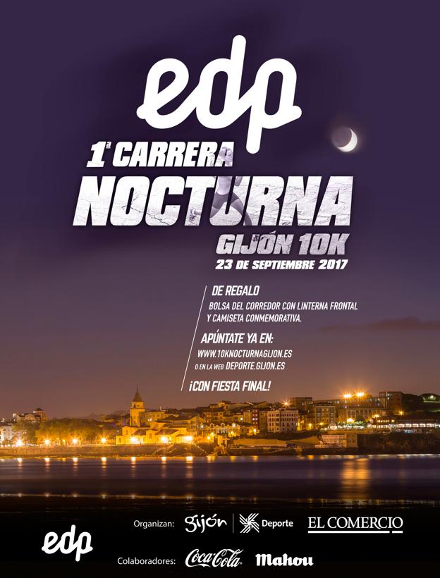 La Carrera EdP Nocturna Gijón 10k, cerca de agotar los dorsales