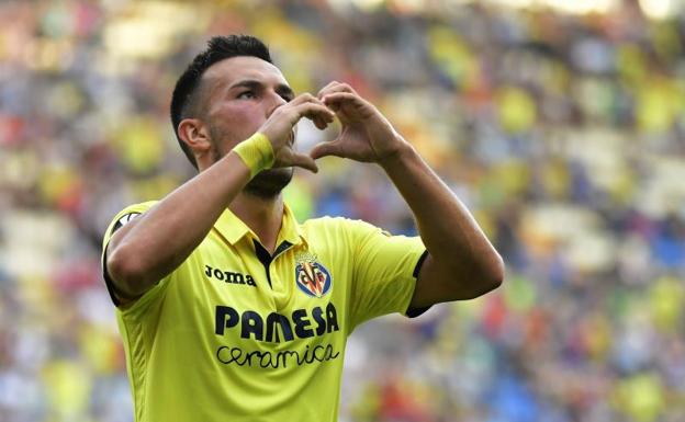 Sansone celebra el 1-0 del Villarreal al Astaná. 