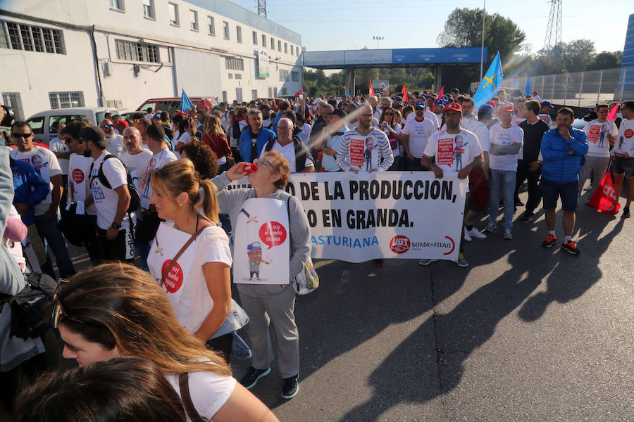 Marcha de los trabajadores de CAPSA hasta Oviedo