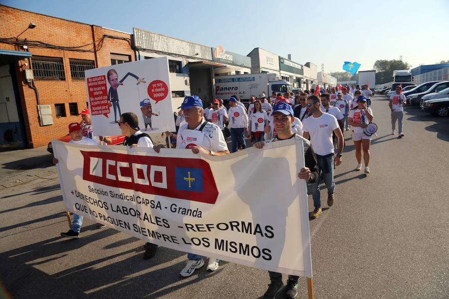 Marcha de los trabajadores de CAPSA hasta Oviedo