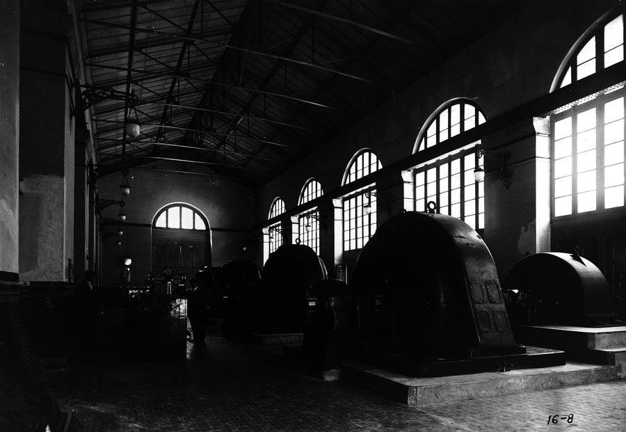 Sala de máquinas de La Malva, en una imagen de sus primeros años.