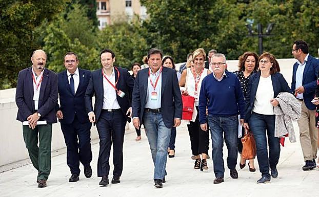 Javier Fernández, antes del inicio del Congreso de la FSA. 