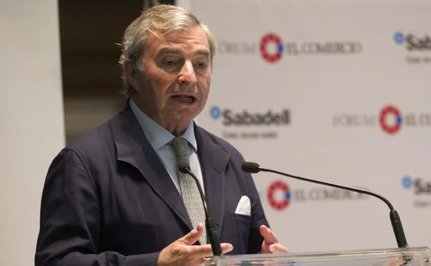 Javier Vega de Seoane, presidente del Círculo de Empresarios, durante su intervención.