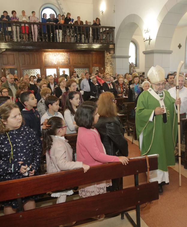 Sanz Montes, durante la eucaristía. 