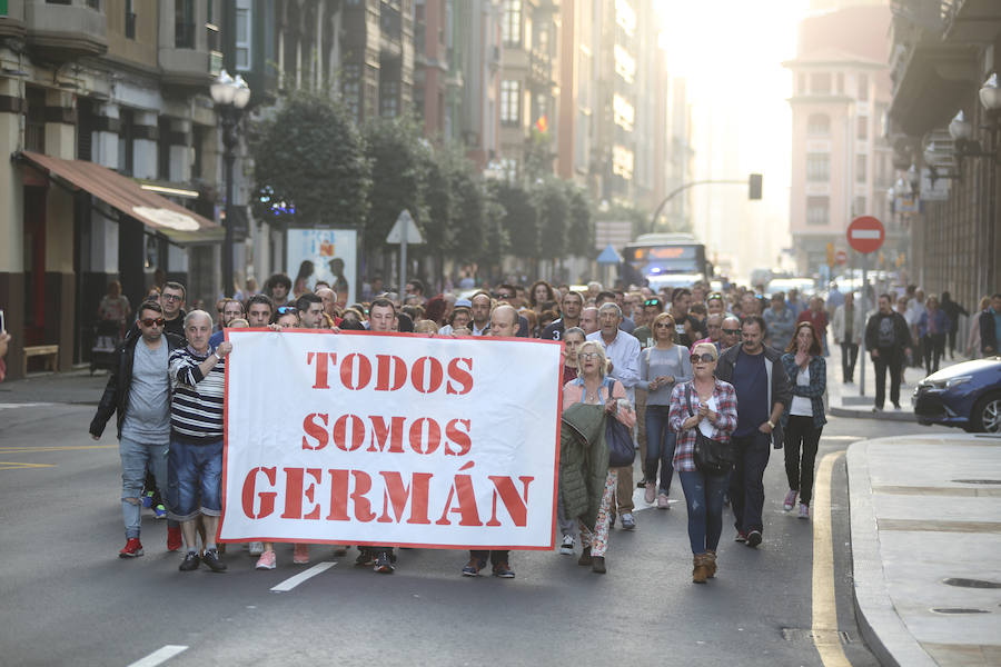 Gijón se vuelca con Germán tres meses después de la agresión en Fomento