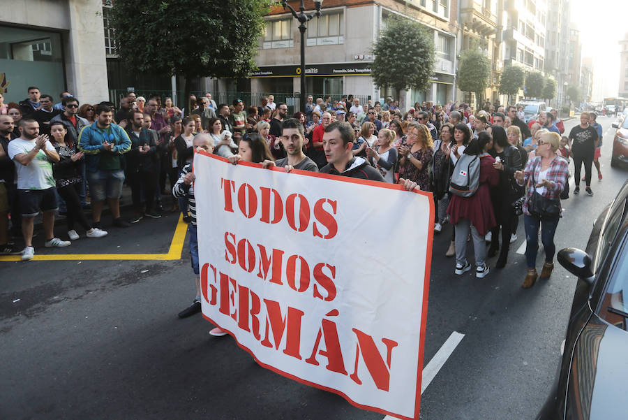 Gijón se vuelca con Germán tres meses después de la agresión en Fomento