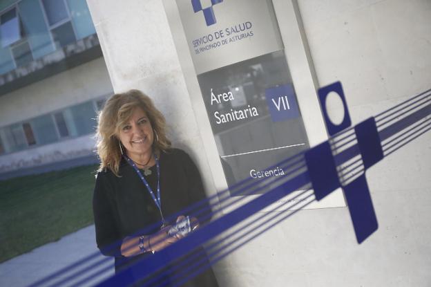 Alejandra Fueyo, en la sede de la gerencia del Área Sanitaria VII, que cubre la zona del Caudal. 