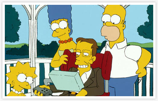 Los Simpson, con Stephen Hawking.