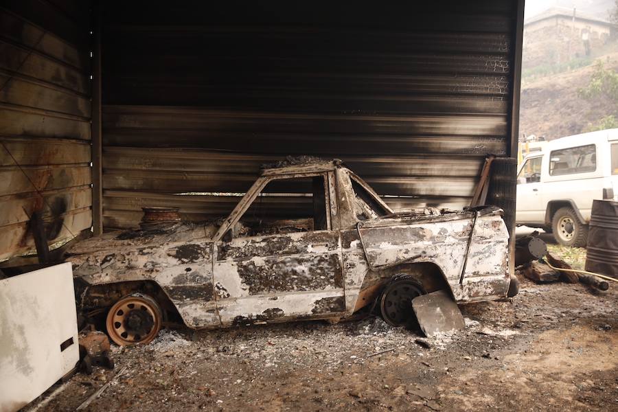 La desoladora imagen que deja el fuego en Asturias