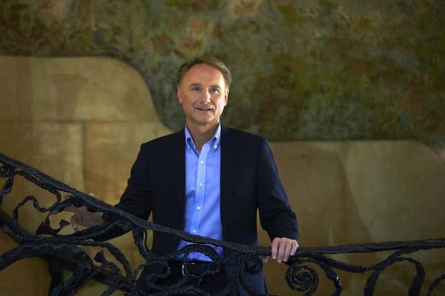 Dan Brown presentó ayer su nuevo libro en La Pedrera. 