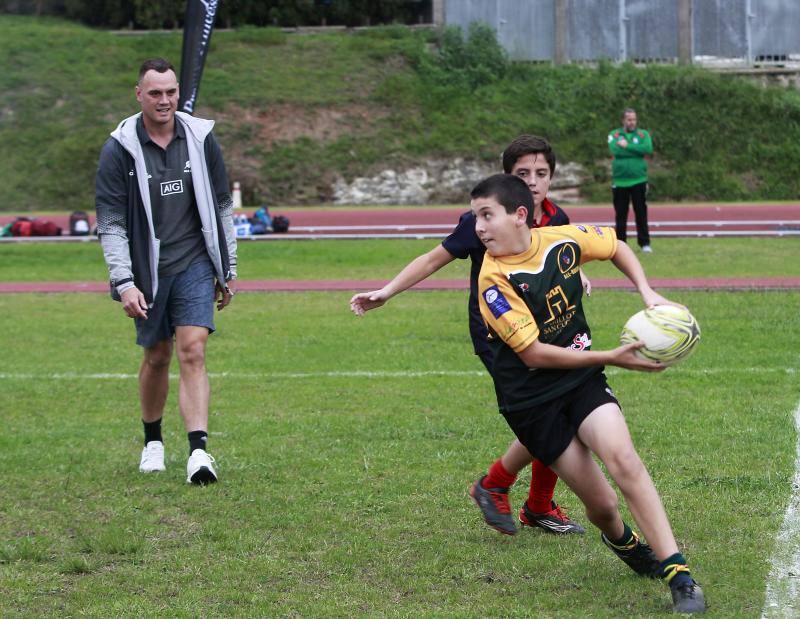 Los jugadores de rugby asturianos, a las órdenes de los All Blacks