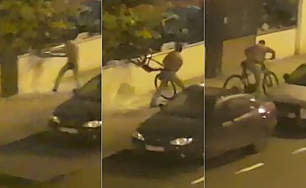 Rompe el cristal, roba una bicicleta y huye